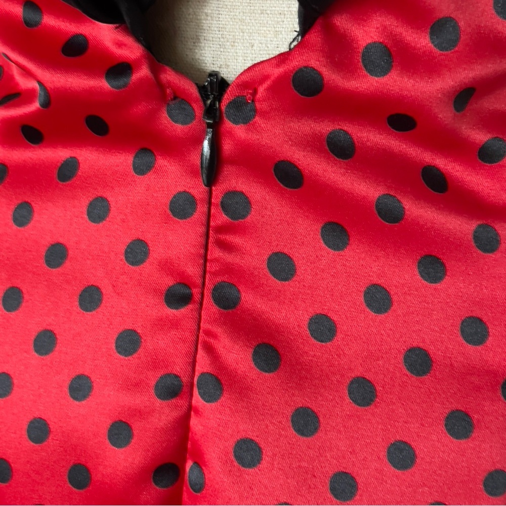 Vintage 90s Polka Dot Lace-Up Party Dress Zum Zum Niki Livas  Size 3-4 Fits: 00 - Picture 6 of 16